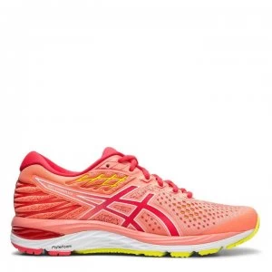 Image of Asics Gel Cumulus 21 Ladies Running Shoes - Coral/Pink