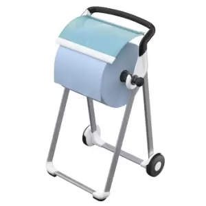 Image of TORK Industrial cleaning paper dispenser, floor stand, turquoise / white