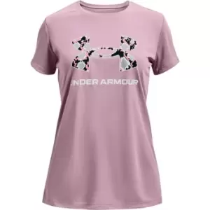 Image of Under Armour Tech BL Solid Body Short Sleeve T Shirt Junior Girls - Pink