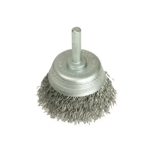 Image of Lessmann DIY Cup Brush with Shank 50mm, 0.25 Brass Wire