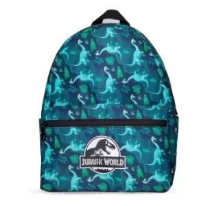 Image of Universal Jurassic Park Logo with All-over Print Childrens Mini Backpack - Multi-colour