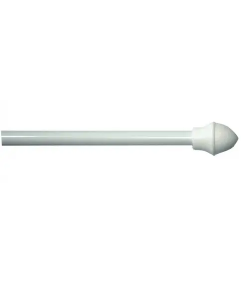 Image of New Edge Blinds 13mm Extendable Metal Curtain Cafe Rods White