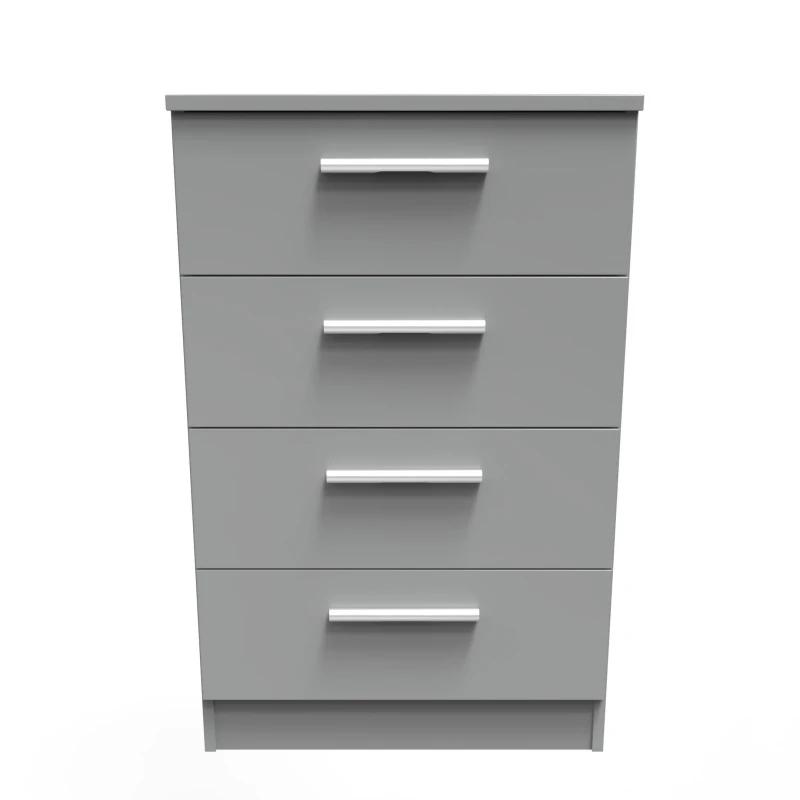 Image of Swift Morgan Ready Assembled Kids 4 Drawer Midi Chest Grey WPZIL Unisex