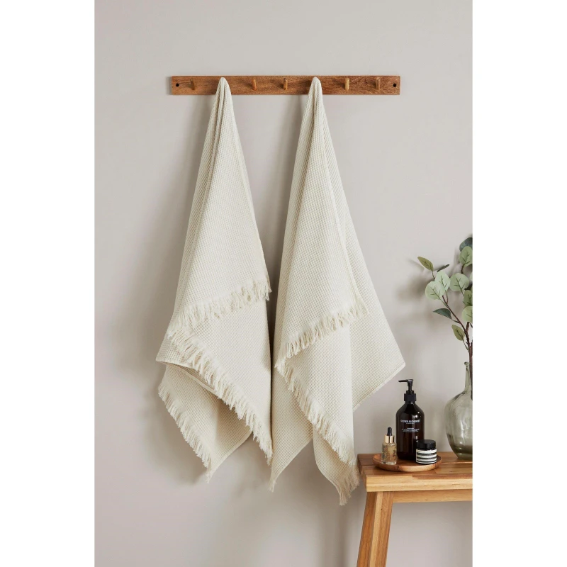 Image of Homelife Set of 2 Waffle Hand Towels - Neutral Neutral One Size