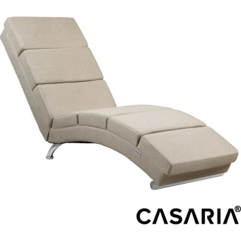 Image of Chaise Longue Relaxing Faux Leather Lounger Reclining Living Room Single Chair Recliner Bedroom Office Seat Stoff sand (de) - Casaria