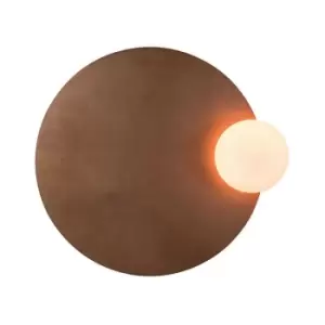 Image of Larissa Lighting - Larissa Mandria Sconce Wall Lamp 1 Light Metal-Glass