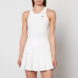 Image of Lacoste Essential Logo-Appliqued Ribbed Cotton Tank - EU 36/UK 8