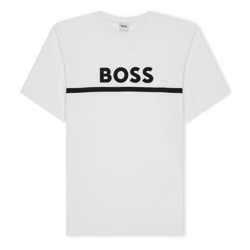 Image of Boss Kids Large Logo T-Shirt, Logo Design White 10P male 4Y