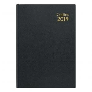 Image of Collins 40 A4 2019 Desk Diary Week to View Black Ref 40 Blk 2019 40