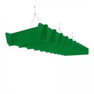 Image of Piano Scales acoustic suspended ceiling raft in dark green 2400 x