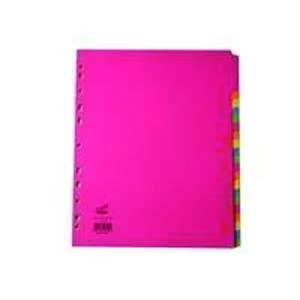 Image of Concord Divider 20-Part A4 Extra Wide Bright Pack of 10 52399