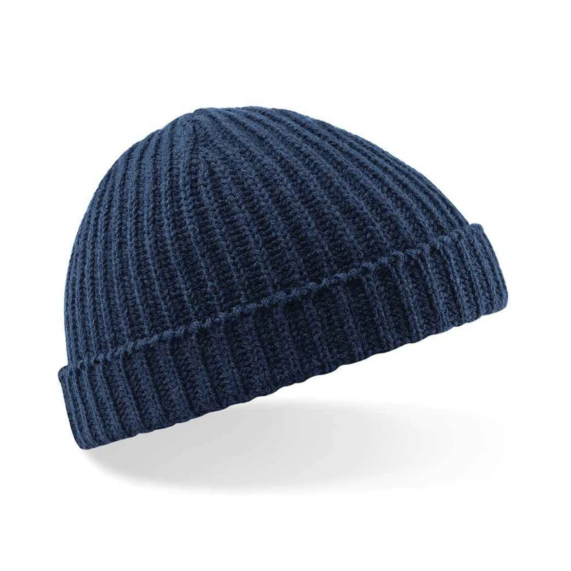 Image of Beechfield Beechfield Men Trawler Beanie in Navy Navy One Size Male 5063527292278