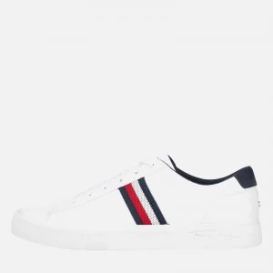Image of Tommy Hilfiger Mens Corporate Leather Low Top Trainers - White - UK 9