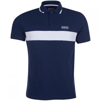 Image of Barbour International Box Stripe Polo - Dress Blue BL78