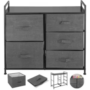 Image of VEVOR 5 Drawer Dresser Organizer Drawers Storage Unit Fabric Storage Chest for Bedroom, Hallway, Entryway, Closets, Nurseries Furniture Storage Tower