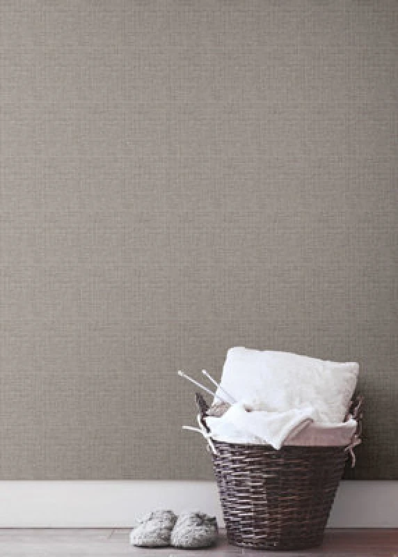 Image of Muriva Chestnut Texture Fabric Effect Patterned Wallpaper