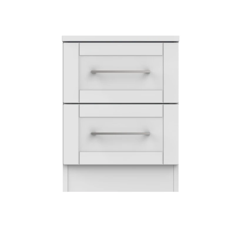 Image of Ripon 2 Drawer Bedside Cabinet In Grey Ash (Ready Assembled)