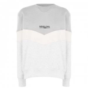 Image of SoulCal Crew Neck Sweatshirt Ladies - Sage/Nude