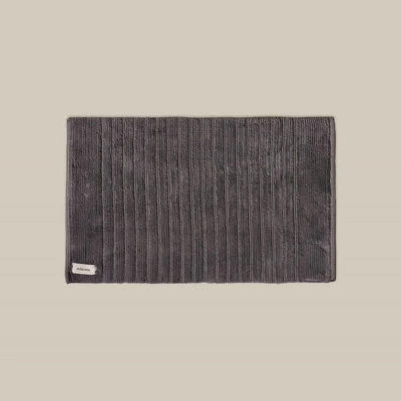 Image of Misona Organic Cotton Bath Mat - Dark Grey