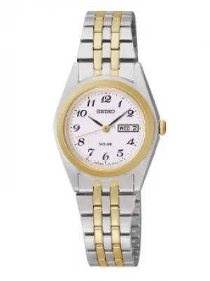 Image of Seiko Ladies Solar Two Tone Bracelet Watch SUT116P9