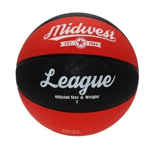 Image of Midwest League Basketball Black/Red - Size 3