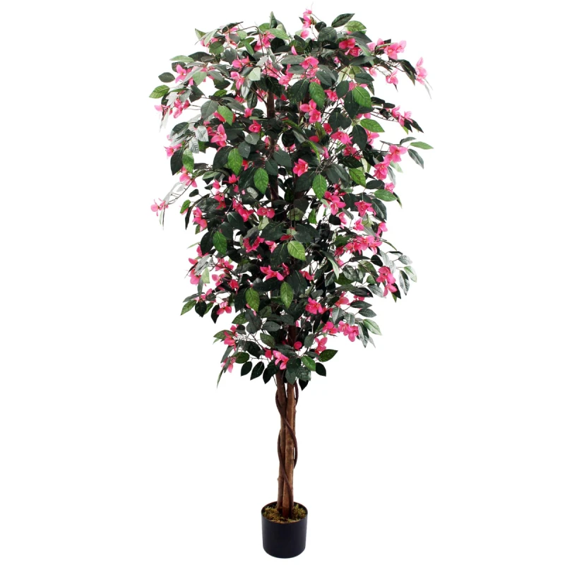 Image of N/A 180cm Giant Artificial Pink Flowering Bougainvillea Tree