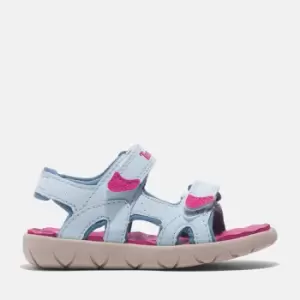 Image of Timberland Perkins Row Double-strap Sandal For Toddler In Light Blue Light Blue Kids, Size 5