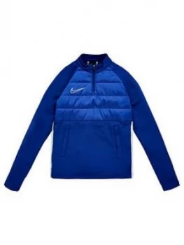 Image of Nike Youth Academy Winter Warrior Padded Drill Top - Blue
