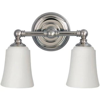 Image of Elstead - Huguenot Lake - 2 Light Bathroom Over Mirror Light Polished Chrome IP44, G9