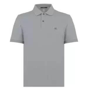 Image of CP COMPANY Short Sleeve Polo Shirt - Grey