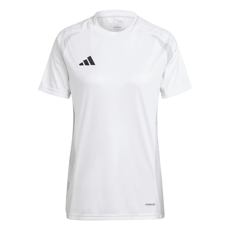 Image of adidas Womens Tiro24 Short Sleeve Performance T-Shirt White female 8 (XS)