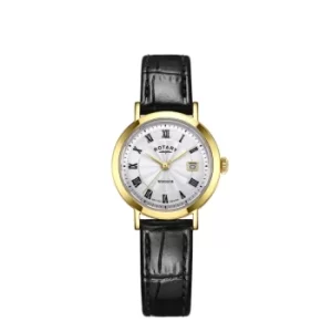 Image of Rotary LS05423-01 Womens Windsor Black Strap Wristwatch