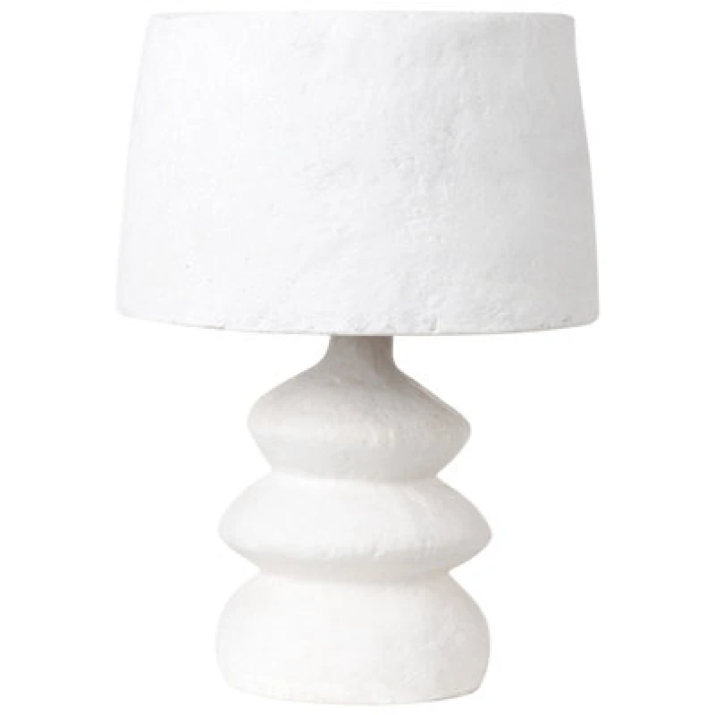 Image of Beliani Table Lamp Arapey Papier-Mache White