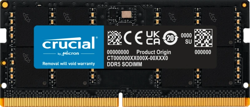 Image of Crucial CT48G56C46S5 memory module 48 GB 1 x 48 GB DDR5 262-pin SO-DIM