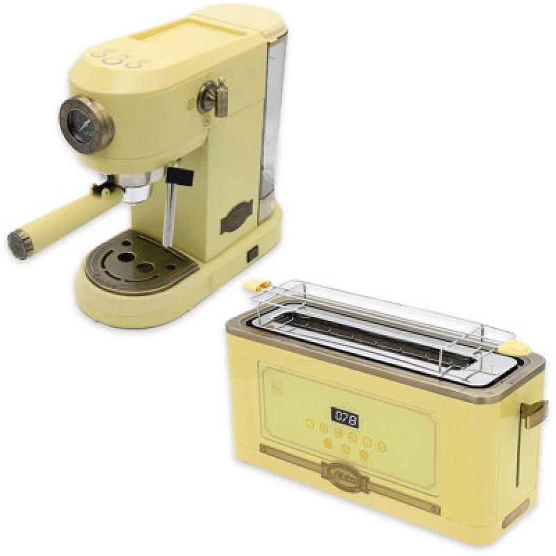 Image of Kaiser Empire Espresso Coffee Machine & Toaster Bundle (Ivory)