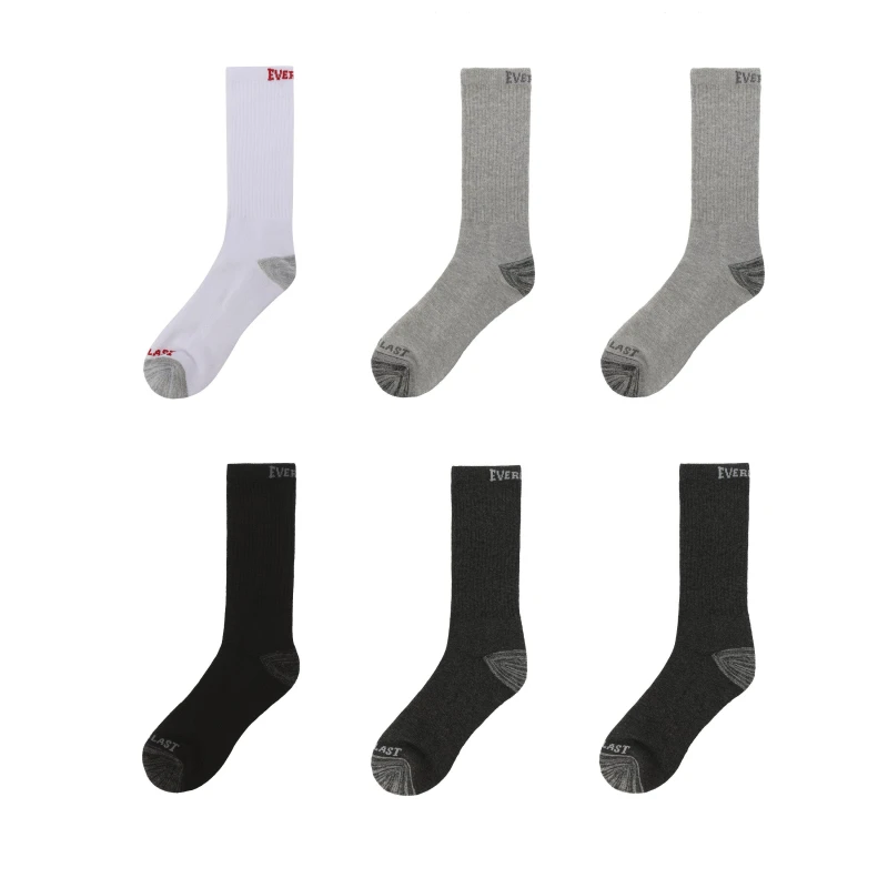 Image of Everlast 6pk Crew Sock Mens - Multi Multi 6 - 12 Months