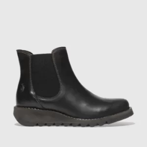 Image of Fly London Black Salv Boots