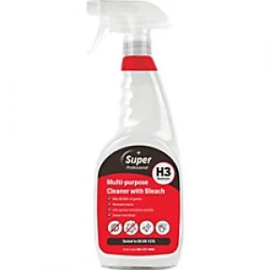 Image of Super Professional Products H3 Multi Purpose Cleaner with Bleach 750ml 6 Bottles