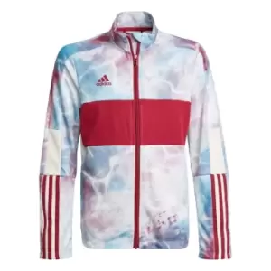 Image of adidas Tiro Track Top Kids - Legacy Burgundy / App Sky Rush