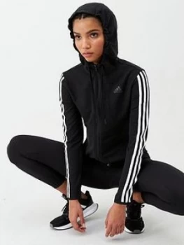 Image of Adidas 3S Knt Fz Hoodie - Black