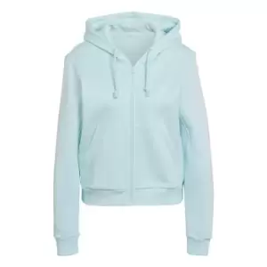 Image of adidas ALL SZN Fleece Full-Zip Hoodie Womens - Blue