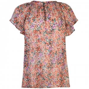Image of SET Womens All Over Printed Blouse - 0294 DARK ORAN