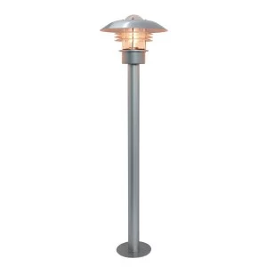 Image of 1 Light Outdoor Post Lantern Silver, 304 Ss IP44, E27