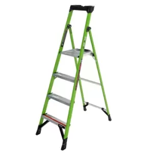 Image of Little Giant 4 Tread Mighty Lite Hi-viz Grp Fibreglass Step Ladder