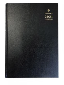 Image of Collins 44 A4 Day to Page 2021 Diary Black