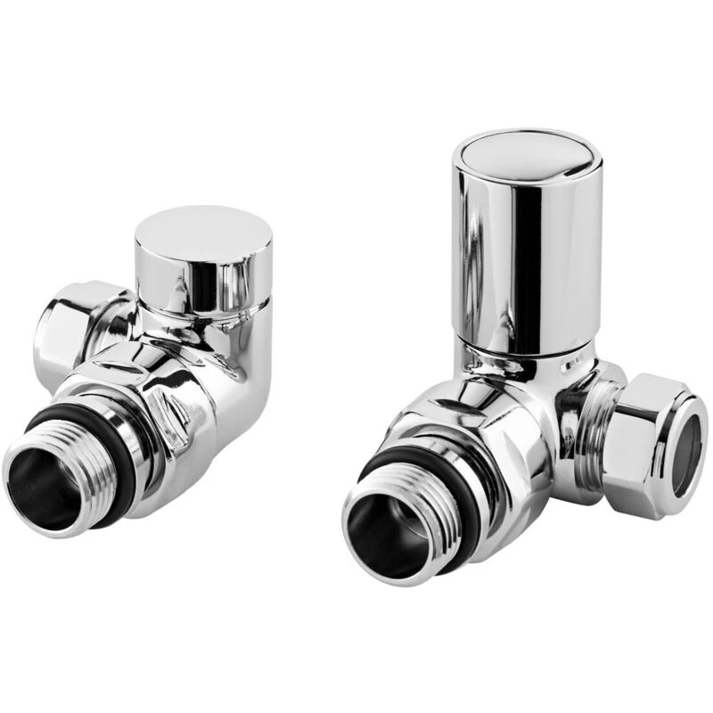 Image of NUIE Nuie - Hudson Reed Corner Radiator Valves Pair Pack - Chrome HT321