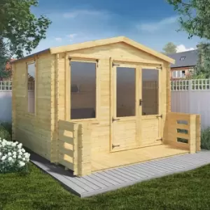 Image of Mercia 3.1m x 3.7m Log Cabin with Veranda (19mm)