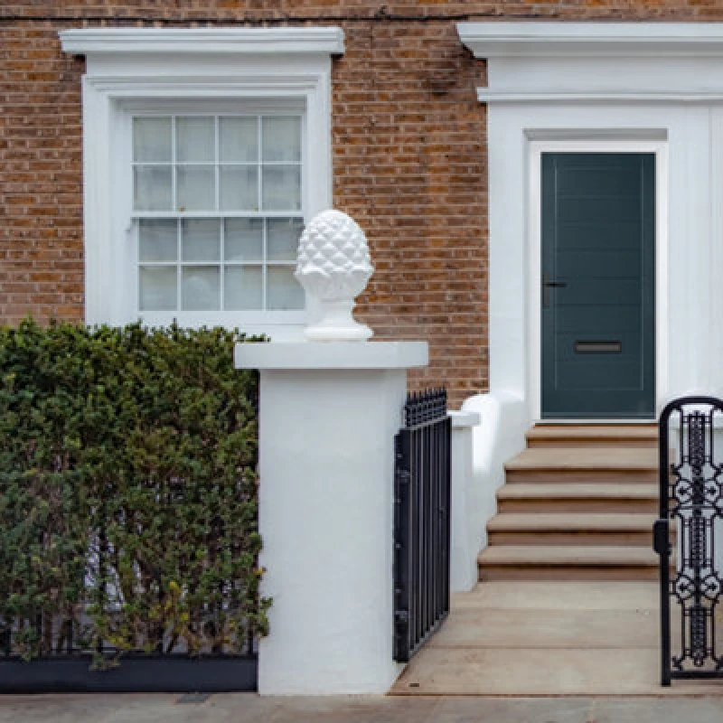 Image of Lacerta Composite Door Monza Solid 7016 Grey 890mm X 2090mm Open In Right Hand No Glass 10 Year Guarantee - Free Delivery & Smart Lock