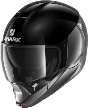 Image of Shark Evojet Blank Dual Helmet, black-silver, Size L, black-silver, Size L