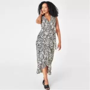 Image of Biba Ruffle Wrap Dress - Multi